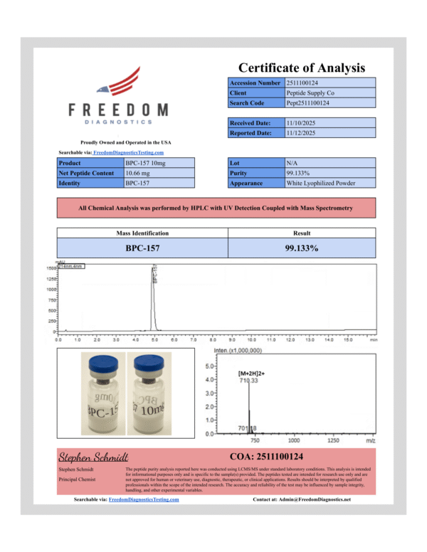 Premium Peptide Supply Online | BPC-157 10mg – Single Vial USA